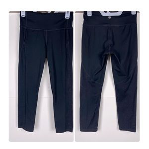 Athleta Black Mesh Leggings Size Small